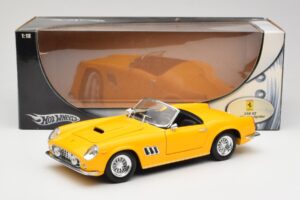 Ferrari 250 GT California Spider Gul Hot Wheels 1:18 23905 Metal — billede 8 af 8