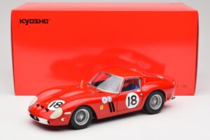Ferrari 250 GTO #18 P. Rodriguez Daytona Continental 3 Hours Winner 1963 Kyosho 1:18 08438F Metal — billede 8 af 8