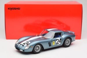 Ferrari 250 GTO #24 P. Rodriguez 12 Hours of Sebring GT3.0 Winner 1962 Kyosho 1:18 08438D Metal — billede 8 af 8