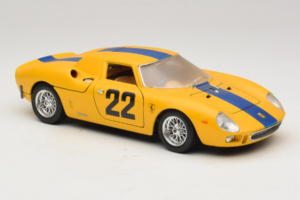 Ferrari 250 LM #22 Gul 1965 Bburago 1:18 3333-Y1 Metal — billede 6 af 8