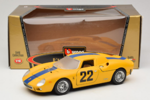 Ferrari 250 LM #22 Gul 1965 Bburago 1:18 3333-Y1 Metal — billede 8 af 8