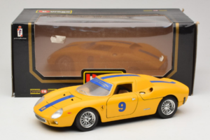 Ferrari 250 LM #9 Gul 1965 Bburago 1:18 3033-Y1 Metal — billede 8 af 8