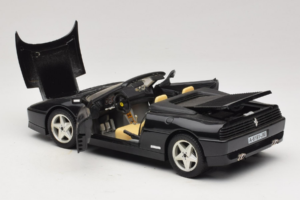 Ferrari 348 Spider Sort Med Sølvfælge Mira 1:18 6918 Metal — billede 5 af 8