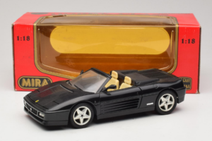 Ferrari 348 Spider Sort Med Sølvfælge Mira 1:18 6918 Metal — billede 8 af 8