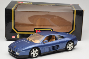 Ferrari 348tb Mørkeblå Metallic Bburago 1:18 3039-B1 Metal — billede 8 af 8