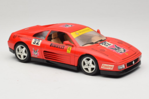 Ferrari 348 TB #32 Pirelli Rød 1989 Bburago 1:18 3039-P1 Metal — billede 6 af 8