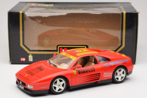 Ferrari 348tb Pirelli Rød Bburago 1:18 3039-P2 Metal — billede 8 af 8