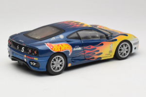 Ferrari 360 Modena Challenge #5 Hot Wheels Purple Fire Livery 1999 Bburago 1:18 29619 Metal — billede 3 af 8