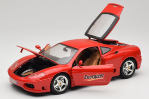 Ferrari 360 Modena Energizer Rød Bburago 1:18 3358-P3 Metal — billede 2 af 8