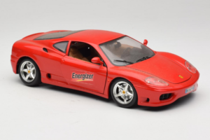 Ferrari 360 Modena Energizer Rød Bburago 1:18 3358-P3 Metal — billede 6 af 8