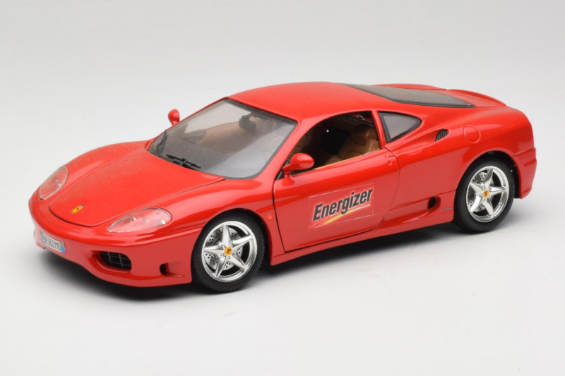 Ferrari 360 Modena Energizer Rød Bburago 1:18 3358-P3 Metal