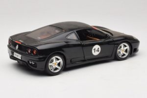Ferrari 360 Modena #14 Sort Begrænset Udgave Bburago 1:18 3368-B1 Metal — billede 3 af 8
