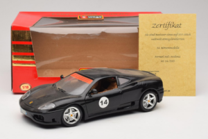 Ferrari 360 Modena #14 Sort Begrænset Udgave Bburago 1:18 3368-B1 Metal — billede 8 af 8