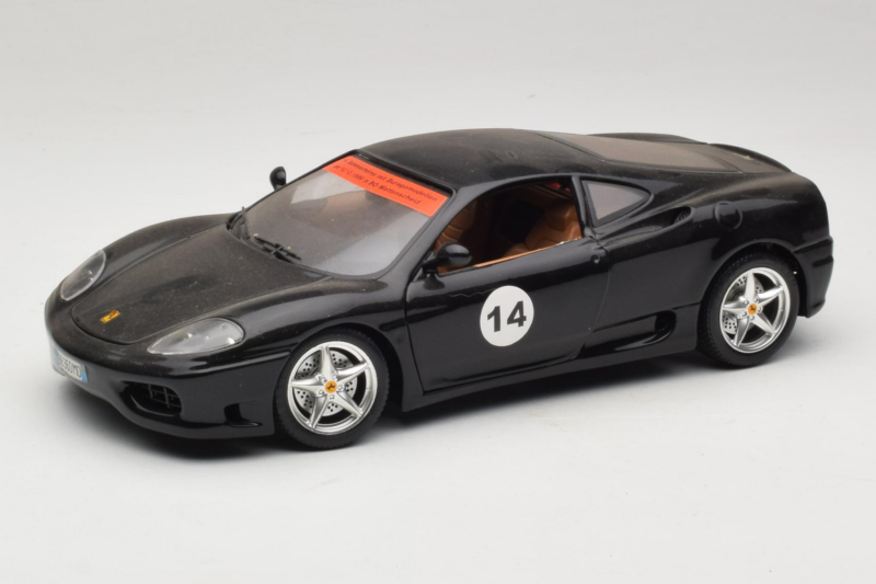 Ferrari 360 Modena #14 Sort Begrænset Udgave Bburago 1:18 3368-B1 Metal
