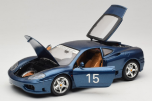 Ferrari 360 Modena #15 Begrænset Udgave Blå Metallic Bburago 1:18 3358-F1 Metal — billede 2 af 8