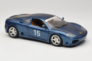 Ferrari 360 Modena #15 Begrænset Udgave Blå Metallic Bburago 1:18 3358-F1 Metal — billede 6 af 8