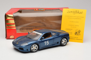 Ferrari 360 Modena #15 Begrænset Udgave Blå Metallic Bburago 1:18 3358-F1 Metal — billede 8 af 8