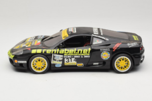 Ferrari 360 Modena Rentabel #314 Gagliardi Sort Bburago 1:18 3378-B1 Metal — billede 4 af 8