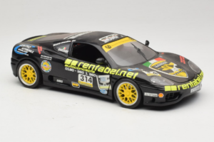 Ferrari 360 Modena Rentabel #314 Gagliardi Sort Bburago 1:18 3378-B1 Metal — billede 6 af 8