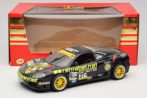 Ferrari 360 Modena Rentabel #314 Gagliardi Sort Bburago 1:18 3378-B1 Metal — billede 8 af 8