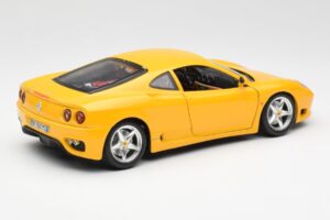 Ferrari 360 Modena Gul Bburago 1:18 3368 Metal — billede 3 af 8