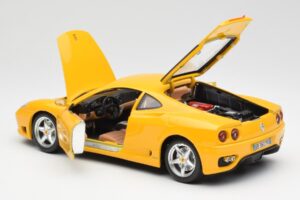 Ferrari 360 Modena Gul Bburago 1:18 3368 Metal — billede 5 af 8