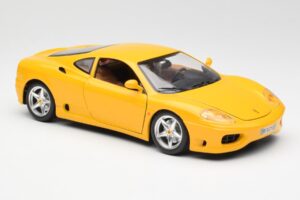 Ferrari 360 Modena Gul Bburago 1:18 3368 Metal — billede 6 af 8