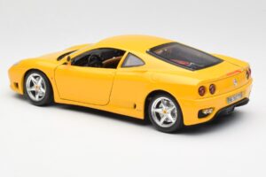 Ferrari 360 Modena Gul Bburago 1:18 3368 Metal — billede 7 af 8