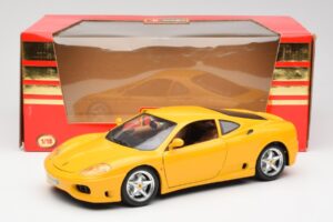 Ferrari 360 Modena Gul Bburago 1:18 3368 Metal — billede 8 af 8