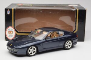 Ferrari 456 GT Blå Bburago 1:18 3036 Metal — billede 2 af 8