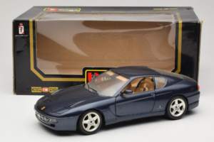 Ferrari 456 GT Blå Bburago 1:18 3036-B1 Metal — billede 8 af 8