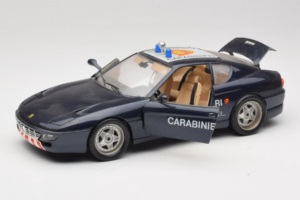 Ferrari 456 GT Carabinieri Sort Bburago 1:18 3036-B3 Metal — billede 2 af 8