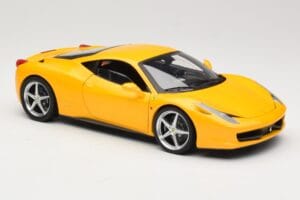 Ferrari 458 Italia Gul Hot Wheels 1:18 P9894 Metal — billede 6 af 8