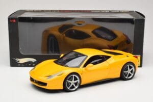Ferrari 458 Italia Gul Hot Wheels 1:18 P9894 Metal — billede 8 af 8