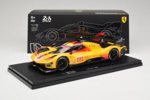 Ferrari 499P Hypercar AF Corse #83 R. Kubica / Y. Ye / R. Shwartzman 24 Hours of Le Mans 2024 Bburago 1:18 18-16313-83-VET Me — billede 9 af 9
