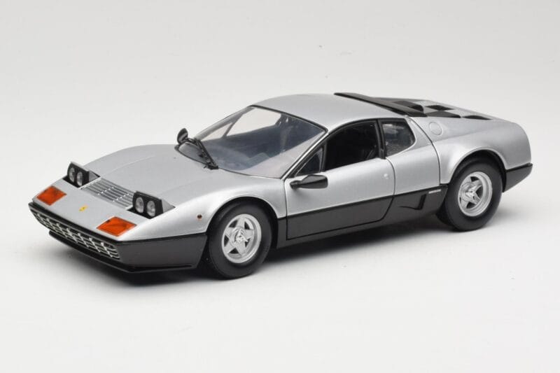Ferrari 512BB Sølv Kyosho 1:18 08171S Metal