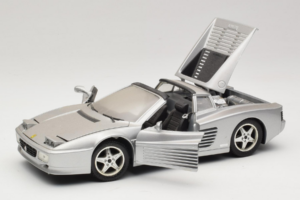 Ferrari 512TR Targa Sølv Mira 1:18 6175 Metal — billede 2 af 8