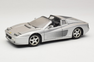 Ferrari 512TR Targa Sølv Mira 1:18 6175 Metal