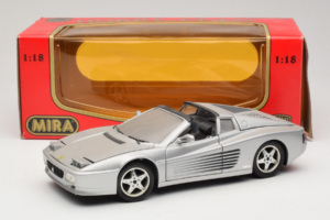 Ferrari 512TR Targa Sølv Mira 1:18 6175 Metal — billede 8 af 8