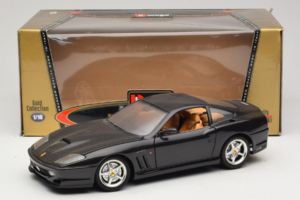 Ferrari 550 Maranello Sort Metallic Bburago 1:18 3344-B1 Metal — billede 8 af 8
