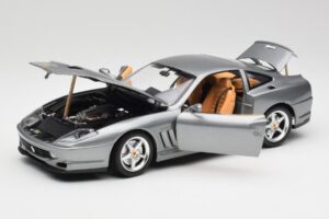 Ferrari 550 Maranello Sølv Bburago 1:18 3344 Metal — billede 2 af 8