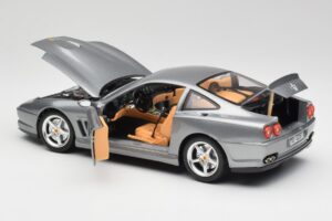 Ferrari 550 Maranello Sølv Bburago 1:18 3344 Metal — billede 5 af 8
