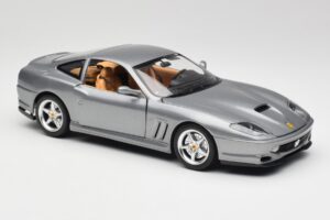Ferrari 550 Maranello Sølv Bburago 1:18 3344 Metal — billede 6 af 8