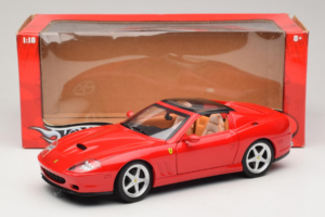 Ferrari 575M Superamerica Rød Hot Wheels 1:18 J2858 Metal — billede 8 af 8