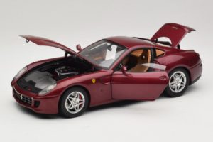 Ferrari 599 GTB Fiorano Mørkerød Hot Wheels 1:18 M1200 Metal — billede 2 af 8