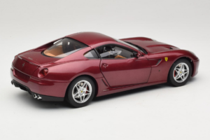 Ferrari 599 GTB Fiorano Mørkerød Hot Wheels 1:18 M1200 Metal — billede 3 af 8