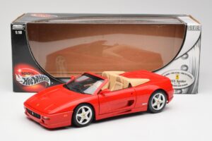 Ferrari F355 Spider Rød Hot Wheels 1:18 25733 Metal — billede 8 af 8