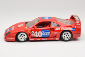 Ferrari F40 #40 J-P. Jabouille / O. Grouillard Art Sports 1987 Bburago 1:18 3332-A1 Metal — billede 4 af 8