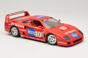 Ferrari F40 #40 J-P. Jabouille / O. Grouillard Art Sports 1987 Bburago 1:18 3332-A1 Metal — billede 6 af 8