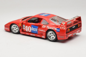 Ferrari F40 #40 J-P. Jabouille / O. Grouillard Art Sports 1987 Bburago 1:18 3332-A1 Metal — billede 7 af 8
